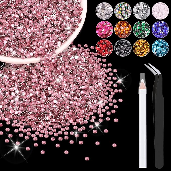 12000PCS 2mm Resin Rhinestones Bulk by BELLEBOOST