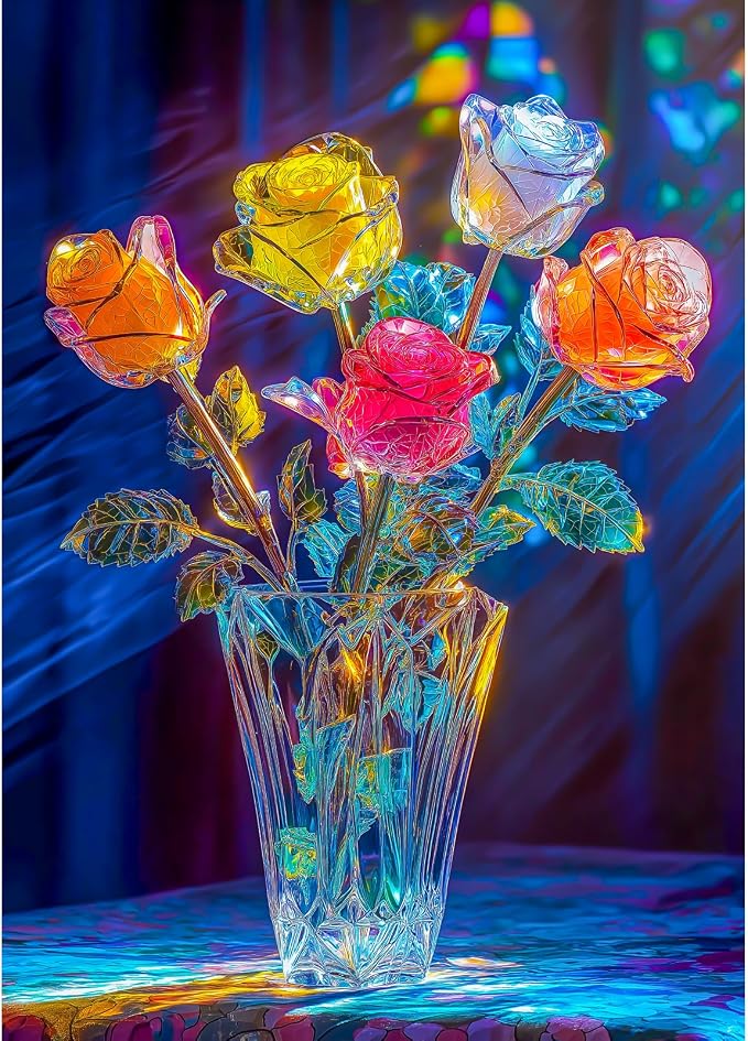 Bgraamiens Rose-1000 Pieces Rose Flowers Puzzle by Bgraamiens