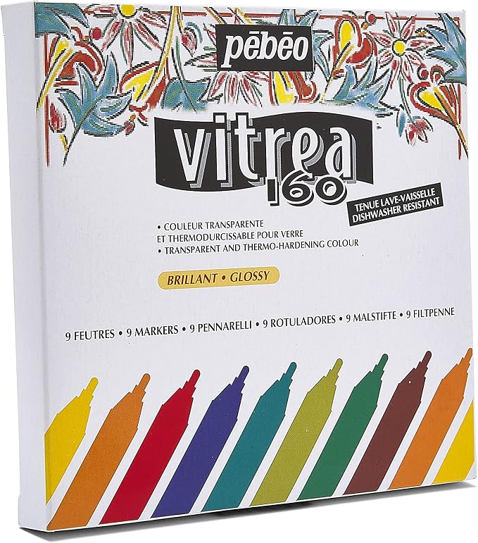 Pebeo Vitrea 160 Assorted Glossy Glass Paint Markers - Image 12