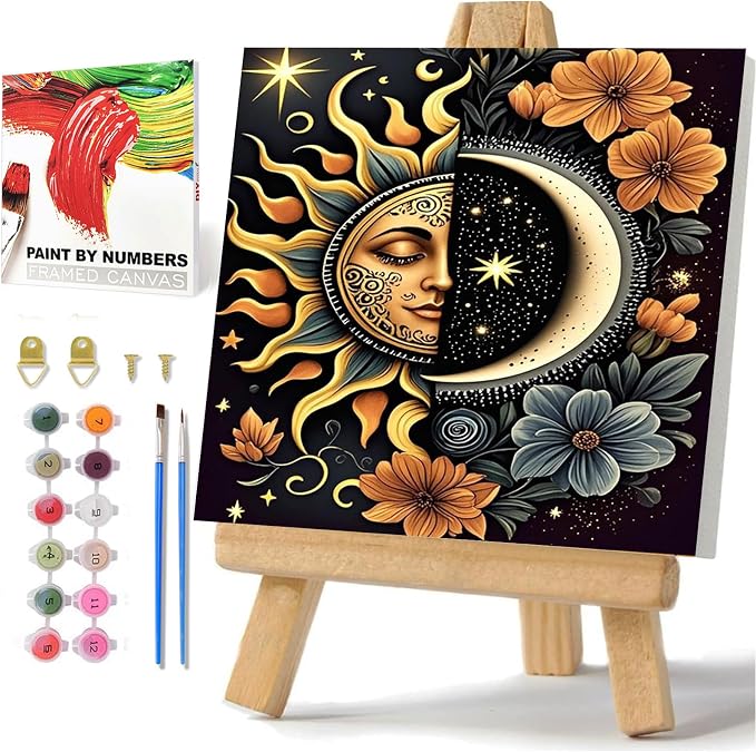 hkejoi Moon Paint by Numbers Kit by hkejoi