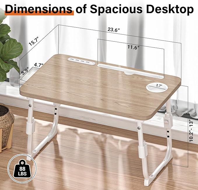 Lap Desk for Bed, Adjustable Laptop Desk - Image 4