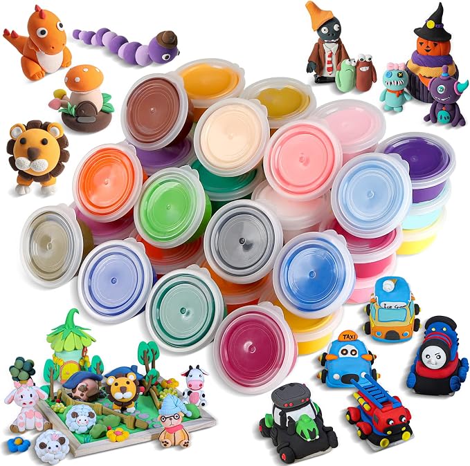 36 Colors Air Dry Clay Kit for Kids – 36 Cups - Image 2