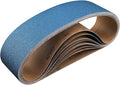 8-Piece 4 x 36 Inch 80 Grit Zirconia Sanding Belts, Heavy Duty Long-lasting Sanding Bands for Belt Sander, Rust Paint Removal, Wood Metal Grinding and Finishing