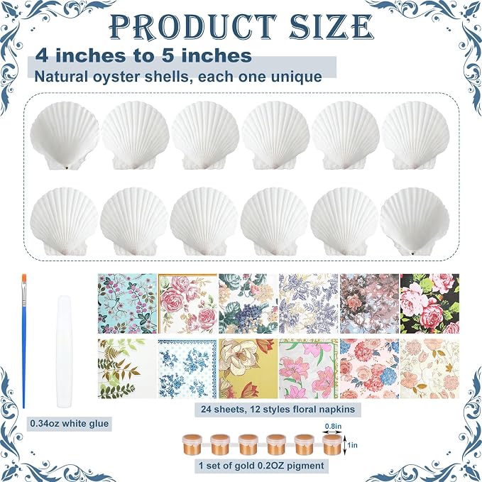 Halloscume 12 Set Scallop Shells - Image 2