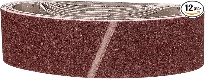 4 x 36 Inch Sanding Belt, 12 Pcs 40 Grit Knife Sharpener Belts Work Sharpening for Belt Sander Knife Carving Tool Metal Working