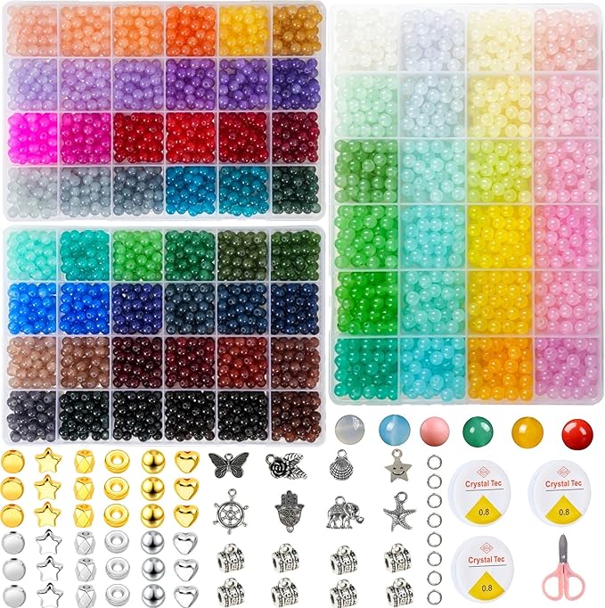 REVKI 72 Colors 6mm Glass Beads by REVKI