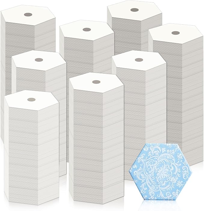 800 PCS Paper Piecing 0.5", Hexagon Quilting Templates by Neworkg