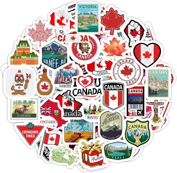 BulbaCraft Canada Stickers for Water Bottle and Laptop by BulbaCraft