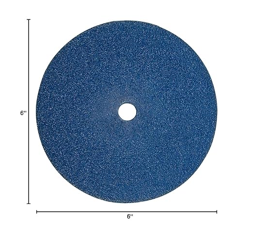 CS Unitec 80914 FIX Disc with Hook & Loop Fasterning, Zirconium, 6" Diameter, 40 Grit, (Pack of 50)