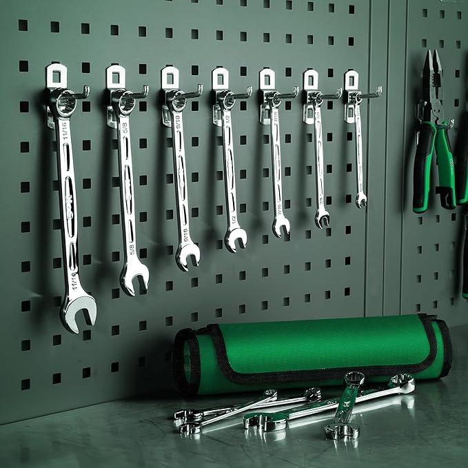 SK Combination Wrench Set, SAE 5/16" to 3/4", 11-Piece, SuperKrome Finish, Premium CR-V Construction, with Rolling Pouch