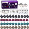 120 PCS Polishing Kit for Dremel, Abrasive Buffing Wheels for Rotary Tool Accessories with 1/8 Inch Shank, Polishing Bits for Metal Wood Watch Jewelry Brass