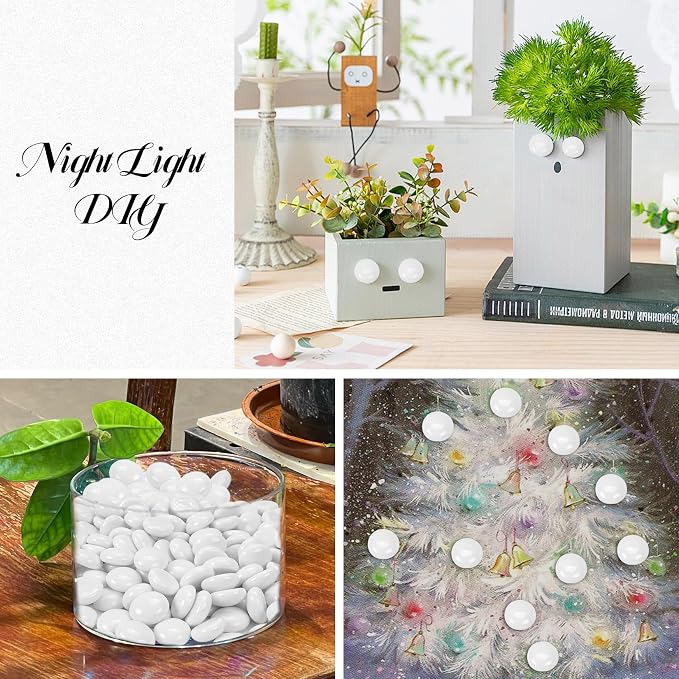 10LB White Flat Glass Marbles for Vases, Gemstone Beads Vase Filler Decorative - Image 4