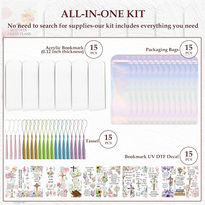 Dazoratix Clear Acrylic Bookmarks Blanks - Image 7