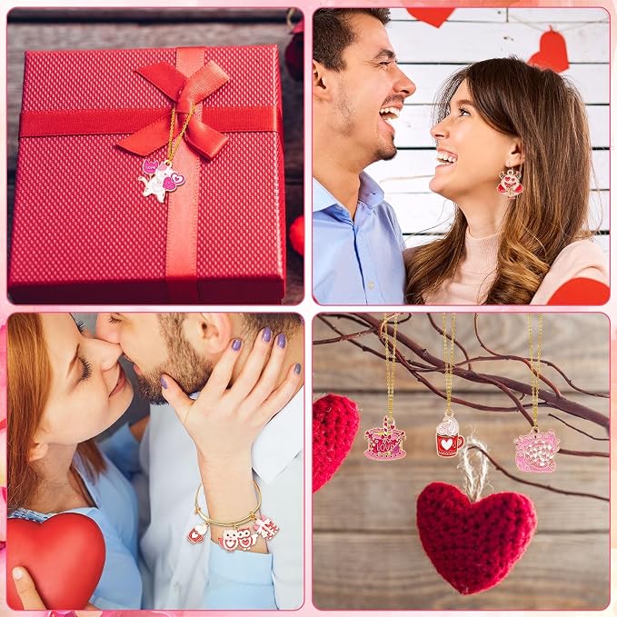 MARFOREVER 40 Pcs/20 Pairs Valentines Charms - Image 7