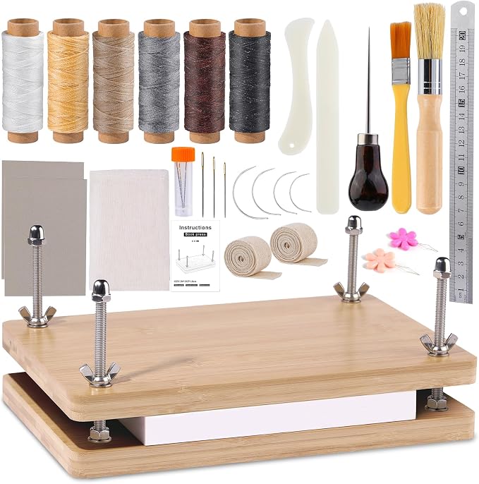 JUPEAN Book Binding Kits, Book Binding Press, 7.9”x11.6”, Books Making Kit by Jupean