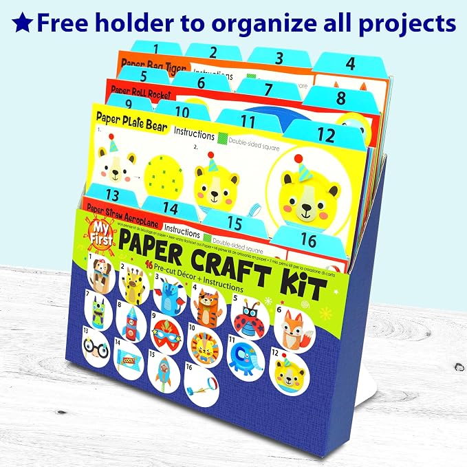 KRAFUN Safari Animal Beginner Paper Craft Kit - Image 3