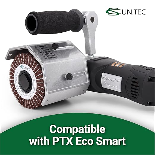 C.S. Unitec PTX Interleaf Combi Wheel | 80 Grit Metal & Wood Finishing Tool Wheel | 4" Diameter x 6" Wide (47322)