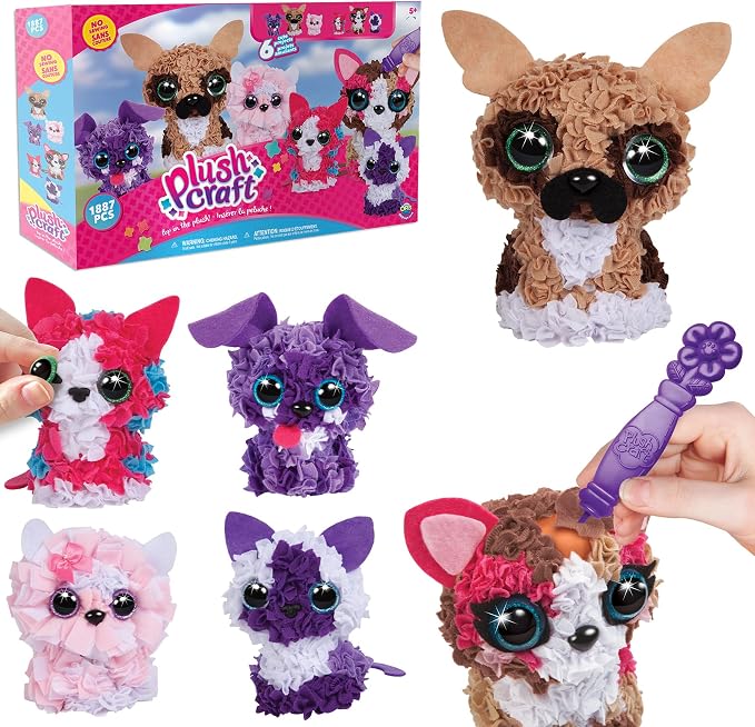 ORB PlushCraft DIY 3D Dog and Cat Gift Set 6 Pack Craft Kit by ORB%E2%84%A2