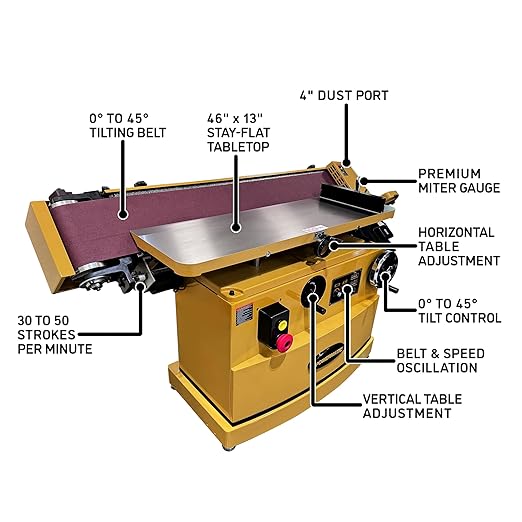 Powermatic 9" x 138" Oscillating Vertical Edge Sander, 3 HP, 230V 3Ph (Model OES9138B-3)