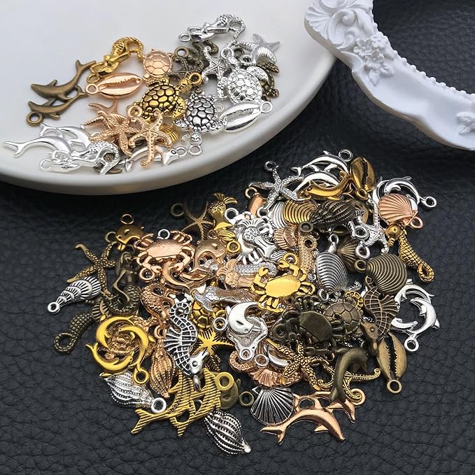 WOCRAFT 100pcs Sea Ocean Charms - Image 2