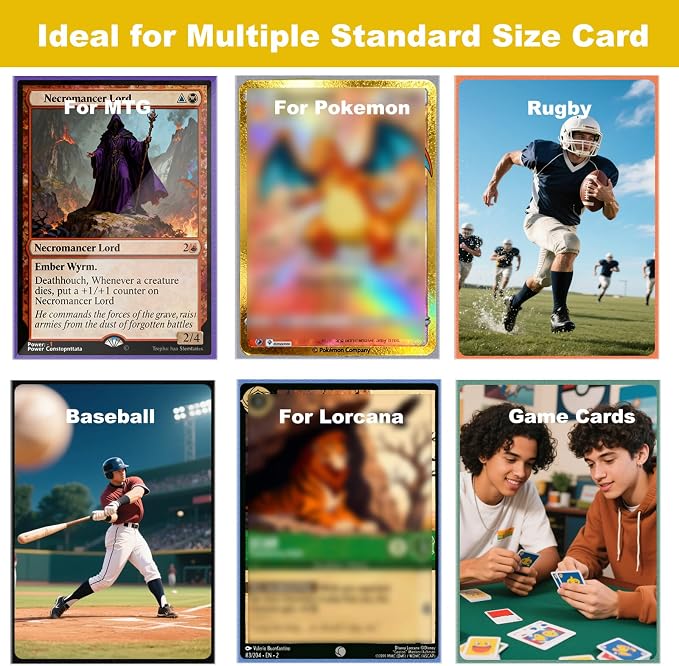 Premium Card Sleeves, 150 Sleeves 2.6''x3.6'' Compatible - Image 5