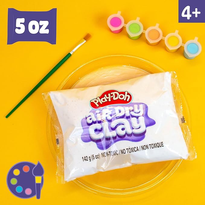 Play-Doh Air Dry Clay Handprint Stone, Includes Reusable Mold, 5 Acrylic Paints - Image 4