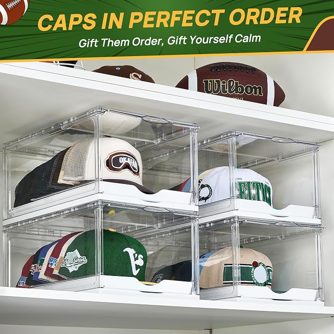 Vtopmart 1 Pack Hat Organizer for Baseball Caps, Large Cap Storage - Image 6