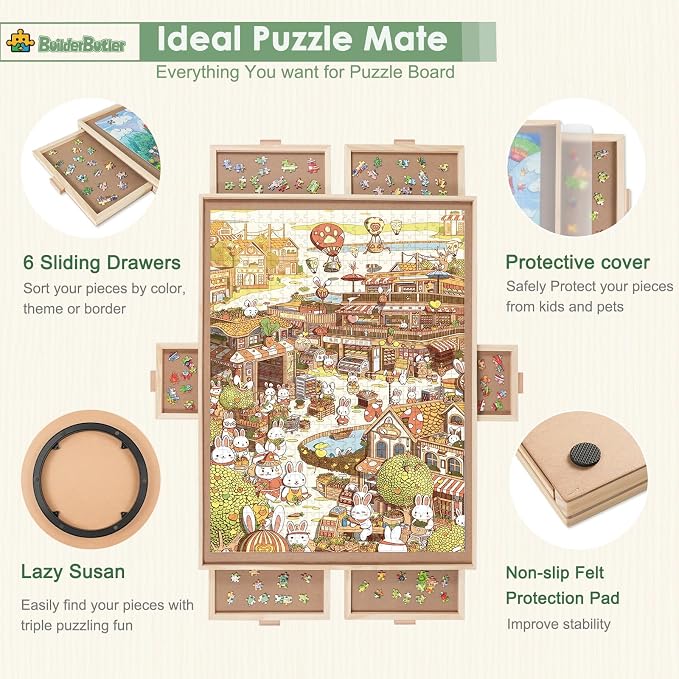 BuilderButler 2000 Pieces Rotating Puzzle Board - Image 2