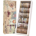 24 Rolls Vintage Washi Tape Set, Antique Car Buildings Map Stamp Stripe by emmoolife