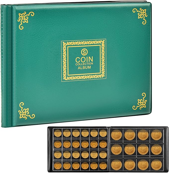 Coin Collection Supplies Holder Book by APTBYTE