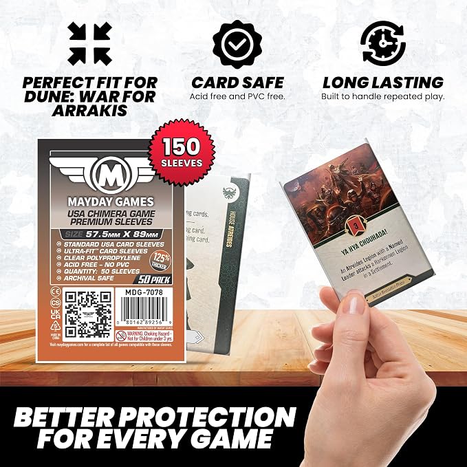 Mayday Games Dune: War for Arrakis -Premium Compatible Card Sleeve Bundle - Image 6