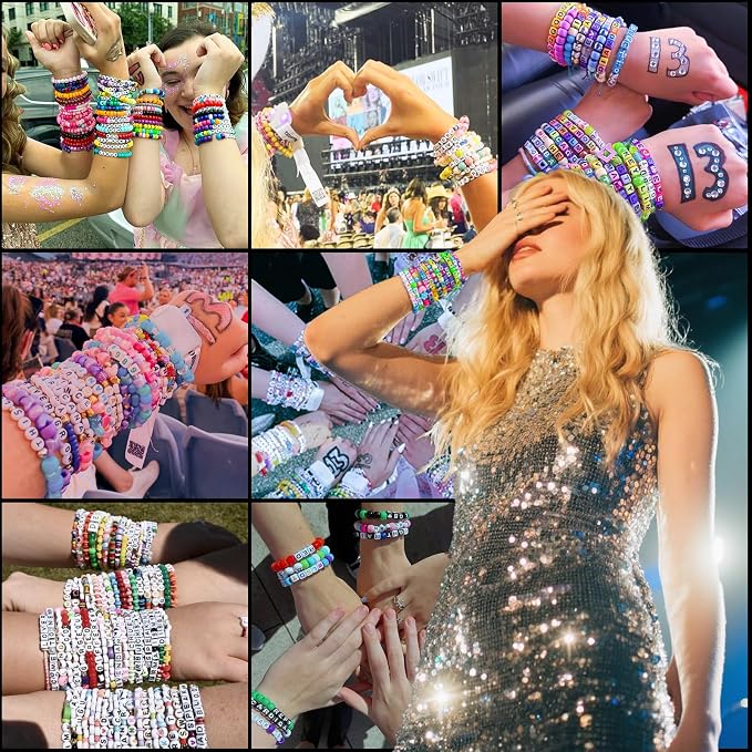Gionlion 96 Colors 3550 Pcs Pony Beads Bracelet Making Kit, 5 Boxes Friendship - Image 9