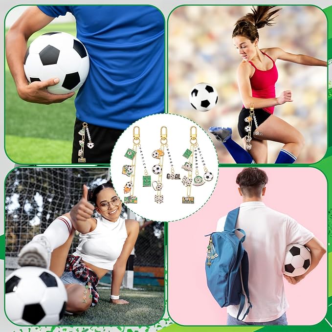 CraftyDream 558 Pcs Soccer Charms Keychain Making Kit DIY Soccer Charms Letter - Image 6