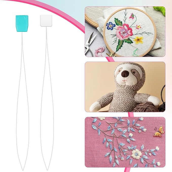 10 PCS Punch Needle Threader 7.87 Inch Long Threader - Image 5
