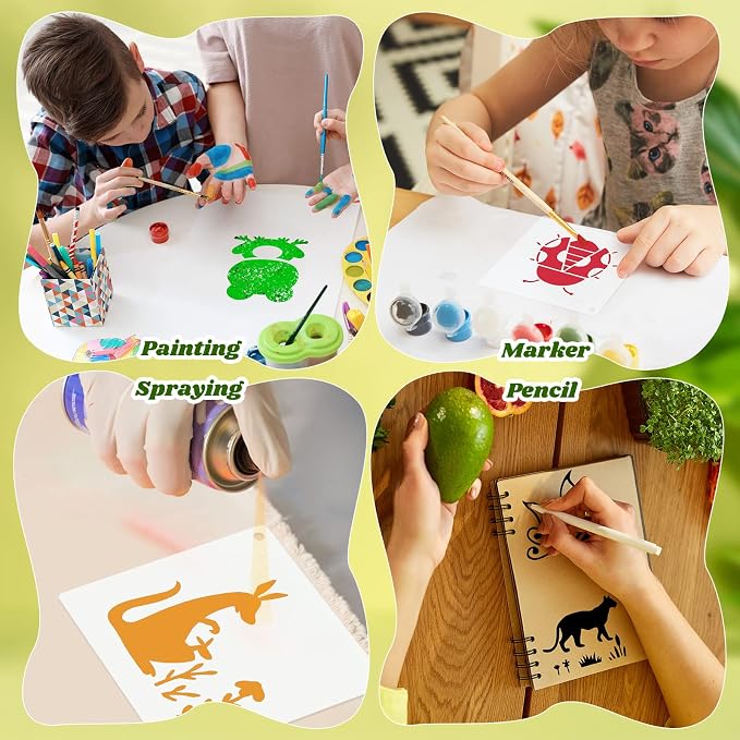 Fainne 100 Pcs 2 Inch Stencils Small Stencils - Image 4