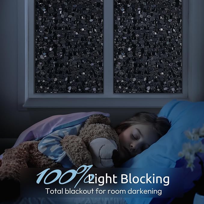 rabbitgoo Total Blackout Window Privacy Film, Sun Light Blocking Privacy Window - Image 3