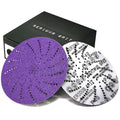 6-Inch 40 Grit Ceramic Multi-Hole Hook & Loop Sanding Discs - Advanced Grain for Fast Cutting & Long Life - Film-Backed Universal Fit Sandpaper for 6-in Sanders - 25 Pack Box