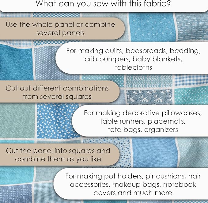 Cotton Satin Patchwork Fabric Panel – 35 Designs, 20×20 cm Squares, Single - Image 6