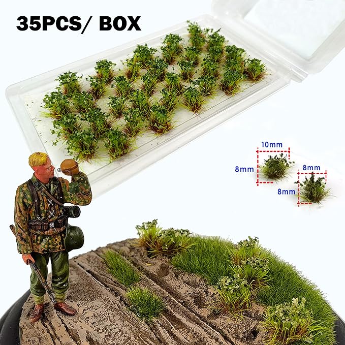Woohome 70 PCS Flower Cluster Model 2 Color Static Grass Model Flower - Image 6