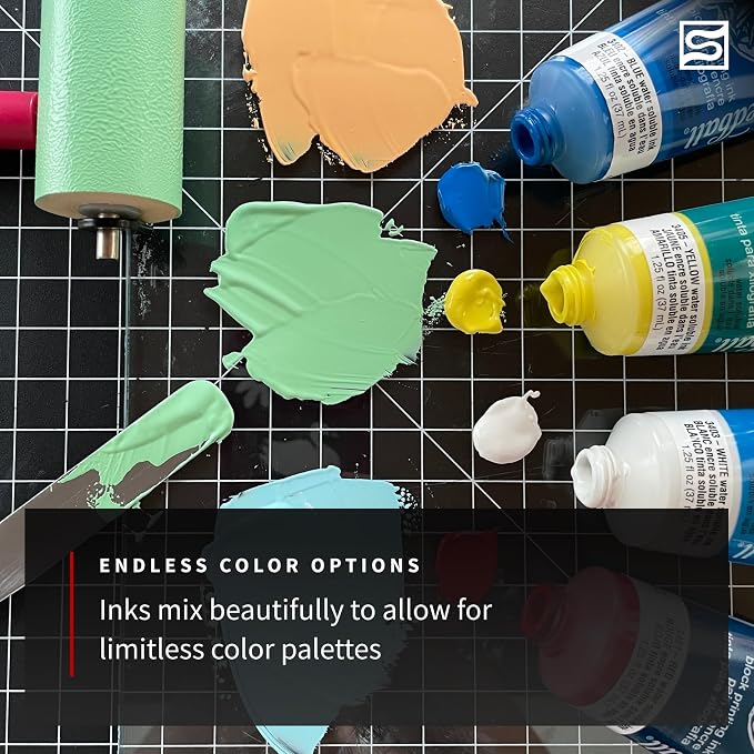 Speedball Water-Soluble Block Printing Ink Set – 4 Bold Colors - Image 7