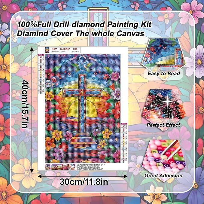 VeGuude Religious Cross Diamond Art Kits - Image 3