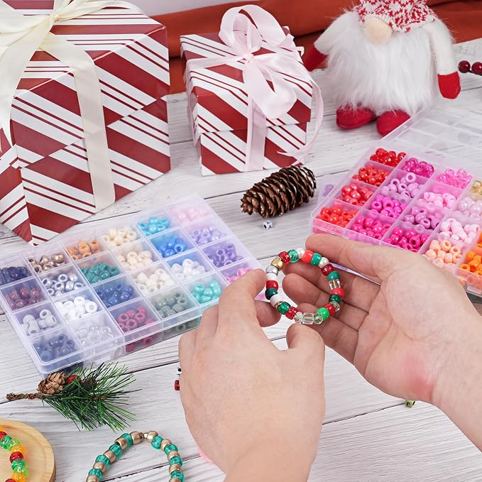 QUEFE 72 Colors 3000pcs Pony Beads Bracelet Making Kit - Image 6