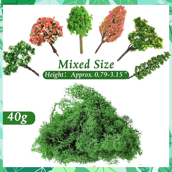 Canlierr 28 Pcs Tiny Model Trees - Image 2