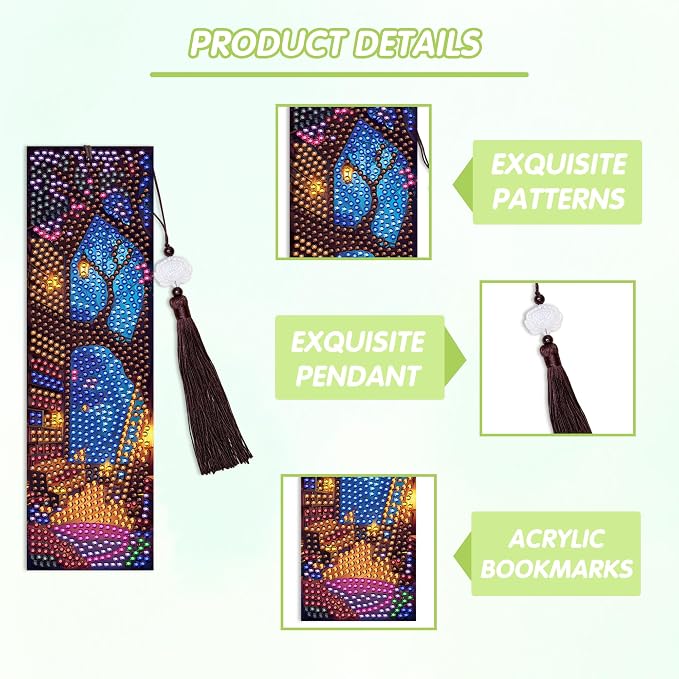 Dark Academia Diamond Art Bookmarks, DIY Crafts Book Marks - Image 4