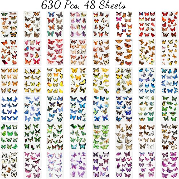 Arme Butterfly Stickers, Flower Stickers - Image 4