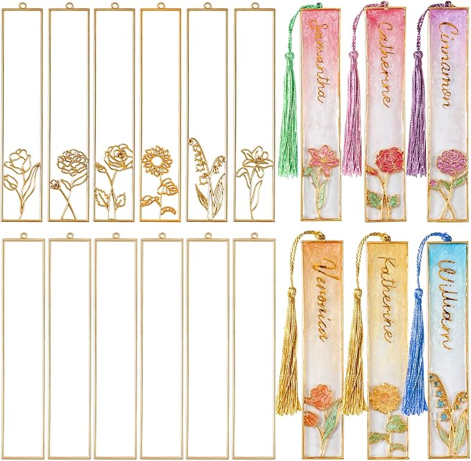 LET'S RESIN 12pcs Bookmark Bezels by LETSRESIN