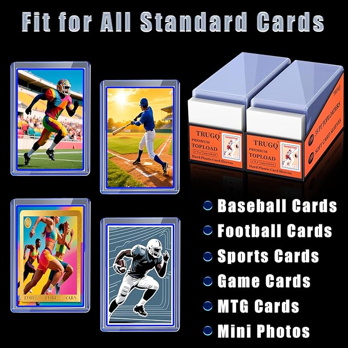 400 Card Sleeves Top Loads for Cards, Toploaders Hard Plastic for Trading Game - Image 4