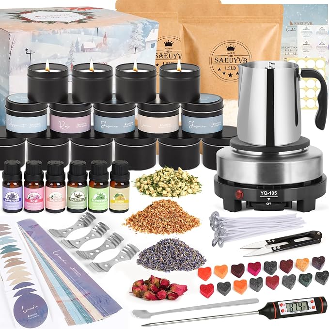 SAEUYVB Candle Making Kit with Wax Melter, Candle Making Kit by SAEUYVB