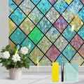 Bloss Stained Glass Window Film, 3D Rainbow Windows Privacy Film, Colorful by Bloss