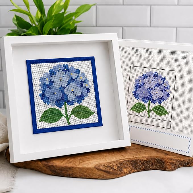 Zplontya Needlepoint Canvas Kit Include 3PCS Flower Printed Patterns Bound - Image 7
